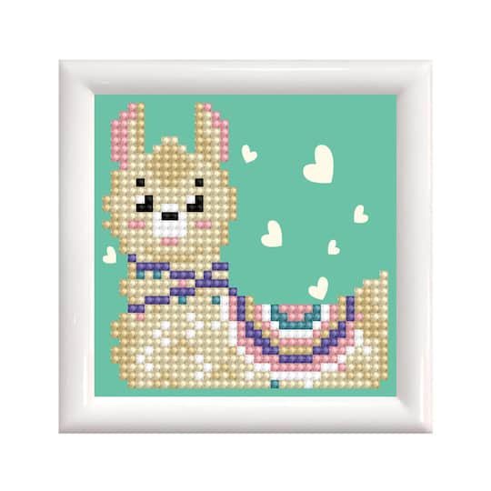 Diamond Dotz® LLama Heart Diamond Painting Artwork Kit with Frame